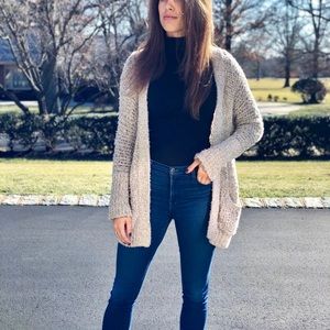 Free People Gray Cardigan